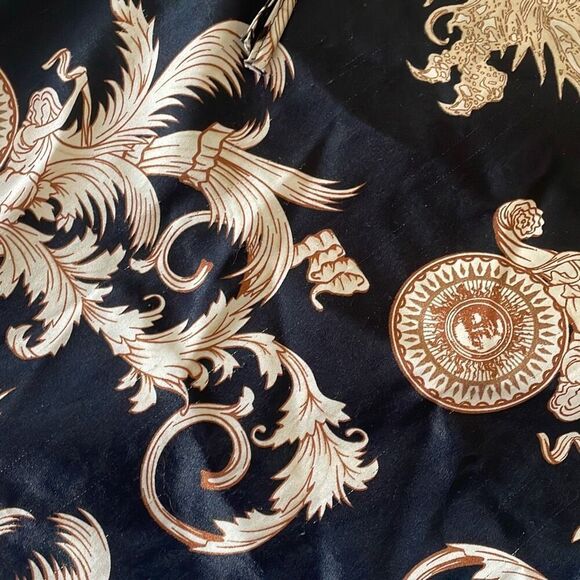 Black gold luxe silky satin soft summer pj camisole and short set size small - Picture 7 of 16